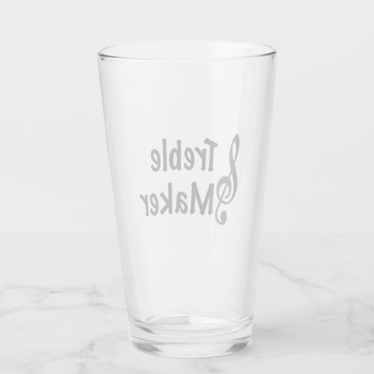 Treble Maker Music Humor Treble Clef Glas (Achterkant)
