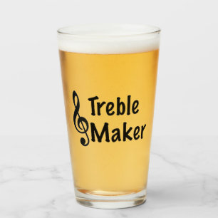 Treble Maker Music Humor Treble Clef Glas