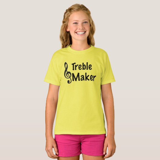 Treble Maker Music Humor Treble Clef T-shirt (Voorkant volledig)