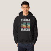 Treble Maker Music Pun Retro  Musicus Hoodie (Voorkant volledig)