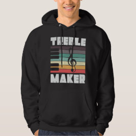 Treble Maker Music Pun Retro  Musicus Hoodie