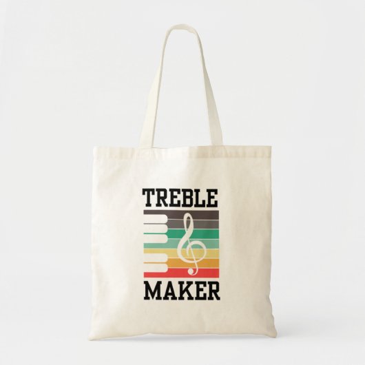 Treble Maker Piano Tote Bag (Voorkant)