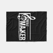 Treble Maker Pun Funny Marching Band Music Lover E Fleece Deken (Voorkant (Horizontaal))