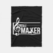 Treble Maker Pun Funny Marching Band Music Lover E Fleece Deken (Voorkant)