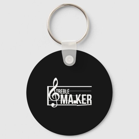 Treble Maker Pun Funny Marching Band Music Lover E Sleutelhanger (Voorkant)