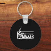 Treble Maker Pun Funny Marching Band Music Lover E Sleutelhanger (Voorkant)