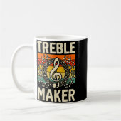 Treble Maker Retro Music Notes Pun For Band Choir  Koffiemok (Links)