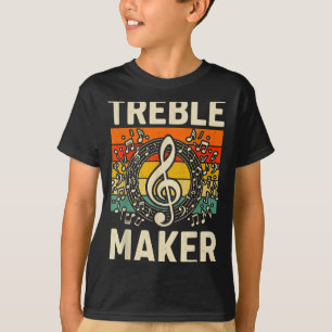 Treble Maker Retro Muzieknoten Stunt voor Band Koo T-shirt