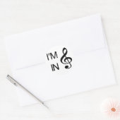 Treble.png Ronde Sticker (Envelop)