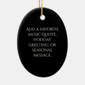 Treblemaker Funny Music Pun Classy Black G-Clef Keramisch Ornament (Achterkant)