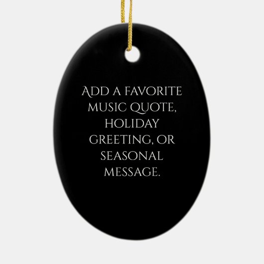 Treblemaker Funny Music Pun Classy Black G-Clef Keramisch Ornament (Achterkant)