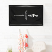 Treblemaker Funny Music Pun Classy Black G-Clef Spandoek (Insitu)