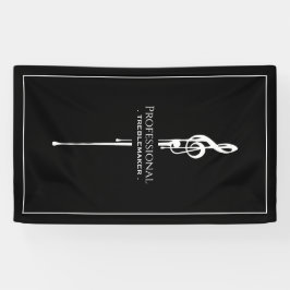 Treblemaker Funny Music Pun Classy Black G-Clef Spandoek