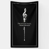 Treblemaker Funny Music Pun Classy Black G-Clef Spandoek (Verticaal)