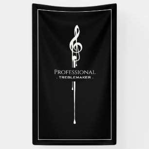 Treblemaker Funny Music Pun Classy Black G-Clef Spandoek