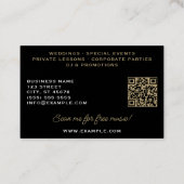 Treblemaker White Hot G-Clef op Classy Black Visitekaartje (Achterkant)