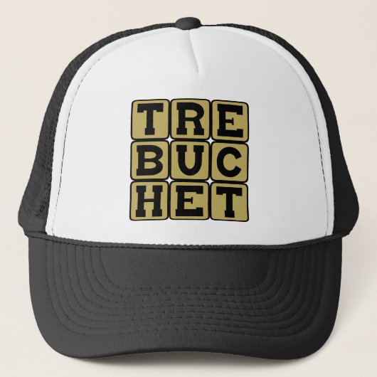Trebuchet, katapult wapen trucker pet (Voorkant)