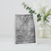 Trebuchet, machine om pijlen te werpen briefkaart (Staand voorkant)