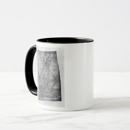 Trebuchet, machine om pijlen te werpen mok (Voorkant links)