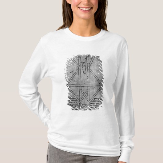 Trebuchet, machine om pijlen te werpen t-shirt (Voorkant)