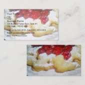 Trechter Cake met kersen Visitekaartje (Voorkant / Achterkant)