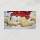 Trechter Cake met kersen Visitekaartje (Achterkant)