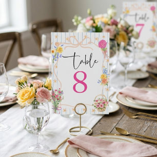 Trechtvers bruiloftsfeest met bloemen kaart