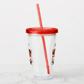 Treck Trat pompoen lachend Acryl Drinkbeker (Links)