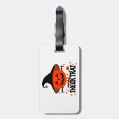 Treck Trat pompoen lachend Bagagelabel (Achterkant verticaal)