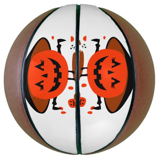 Treck Trat pompoen lachend Basketbal (Verticaal)