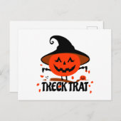 Treck Trat pompoen lachend Briefkaart (Voorkant / Achterkant)