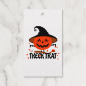 Treck Trat pompoen lachend Cadeaulabels (Achterkant)