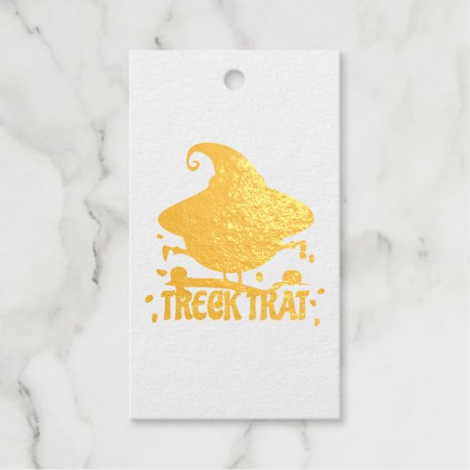 Treck Trat pompoen lachend Cadeaulabels (Voorkant)