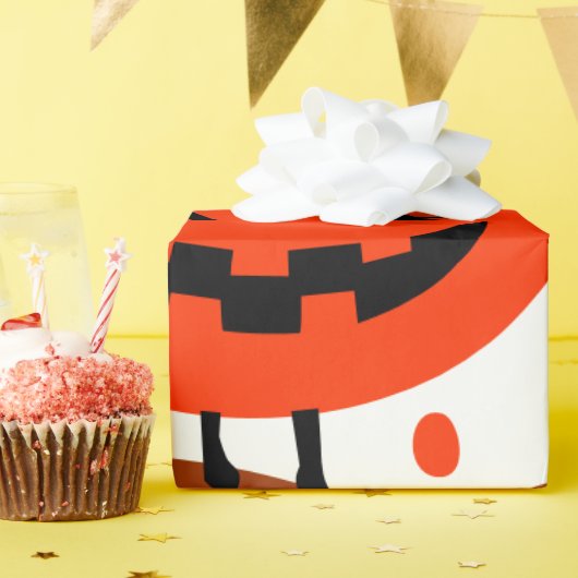 Treck Trat pompoen lachend Cadeaupapier (Verjaardagsfeest)