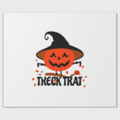 Treck Trat pompoen lachend Cadeaupapier (Vlak)