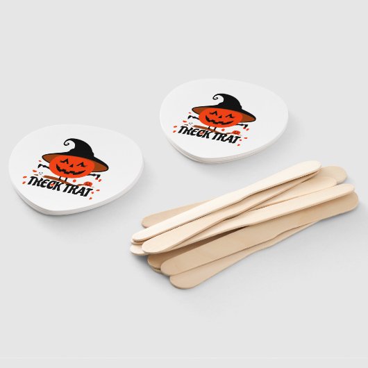 Treck Trat pompoen lachend Handwaaier (Niet-gemonteerd)