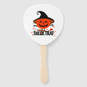 Treck Trat pompoen lachend Handwaaier (Achterkant)