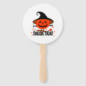 Treck Trat pompoen lachend Handwaaier (Voorkant)