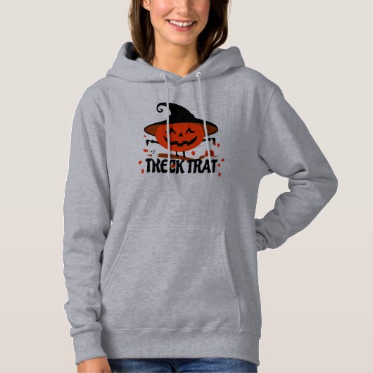 Treck Trat pompoen lachend Hoodie (Voorkant)