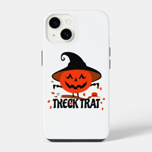 Treck Trat pompoen lachend iPhone Hoesje (Achterkant)