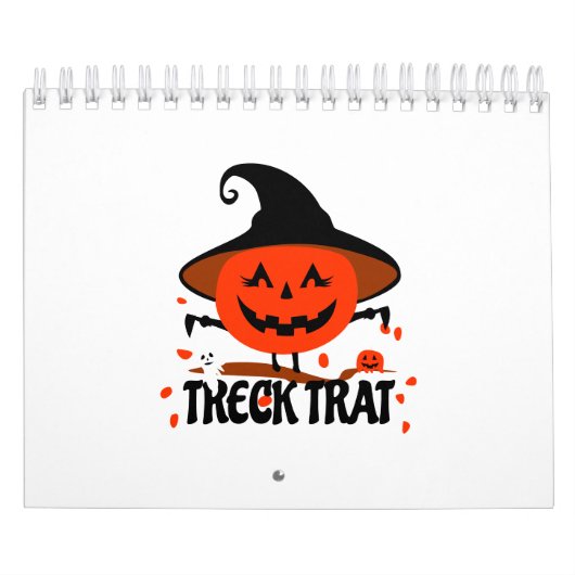 Treck Trat pompoen lachend Kalender (Hoes)