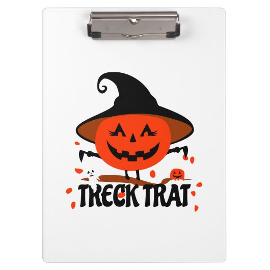 Treck Trat pompoen lachend Klembord (Voorkant)