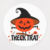 Treck Trat pompoen lachend Labels (Design 2)