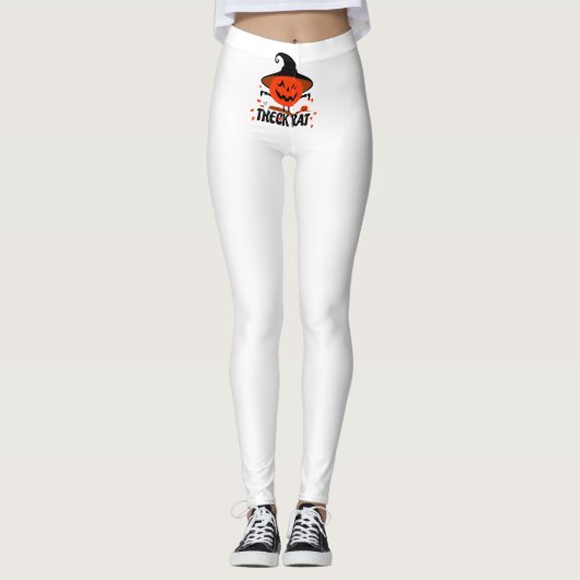 Treck Trat Pompoen Lachend Leggings (Voorkant)