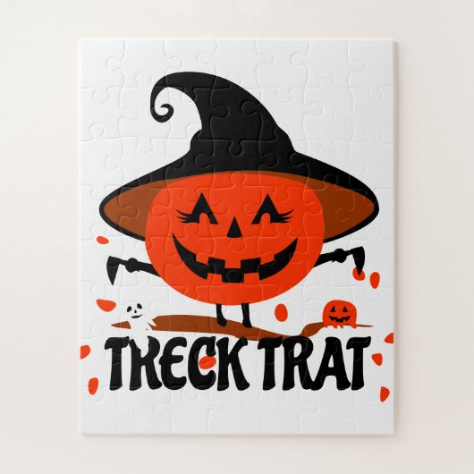 Treck Trat pompoen lachend Legpuzzel (Verticaal)
