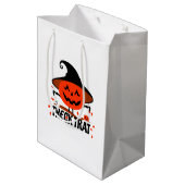 Treck Trat pompoen lachend Medium Cadeauzakje (Achterkant Gekanteld)