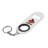 Treck Trat pompoen lachend Mini Flessenopener (Voorkant Gekanteld)
