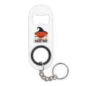 Treck Trat pompoen lachend Mini Flessenopener (Achterkant)