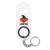 Treck Trat pompoen lachend Mini Flessenopener (Achterkant)