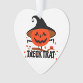 Treck Trat pompoen lachend Ornament (voorkant)